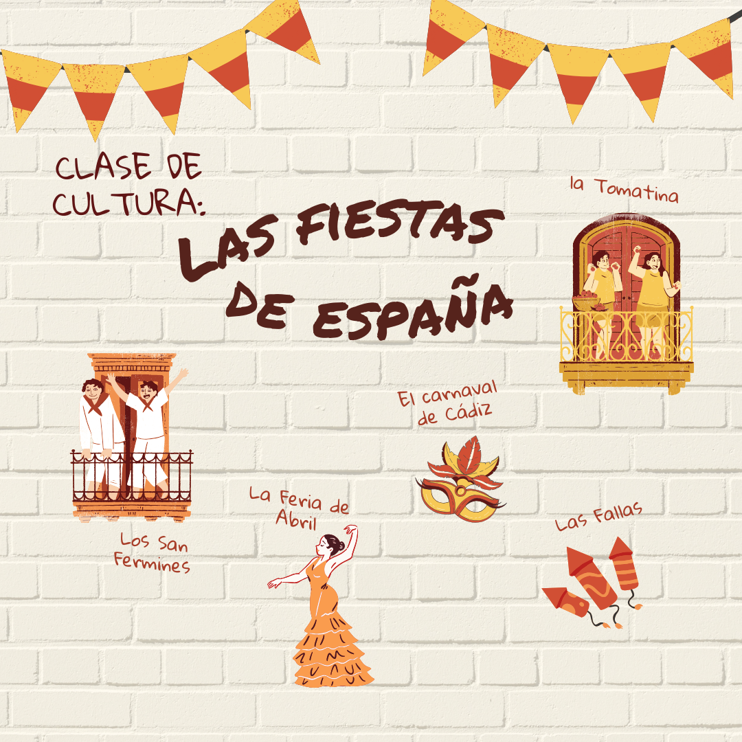 Cartel Clase de Cultura sobre Las fiestas de España 